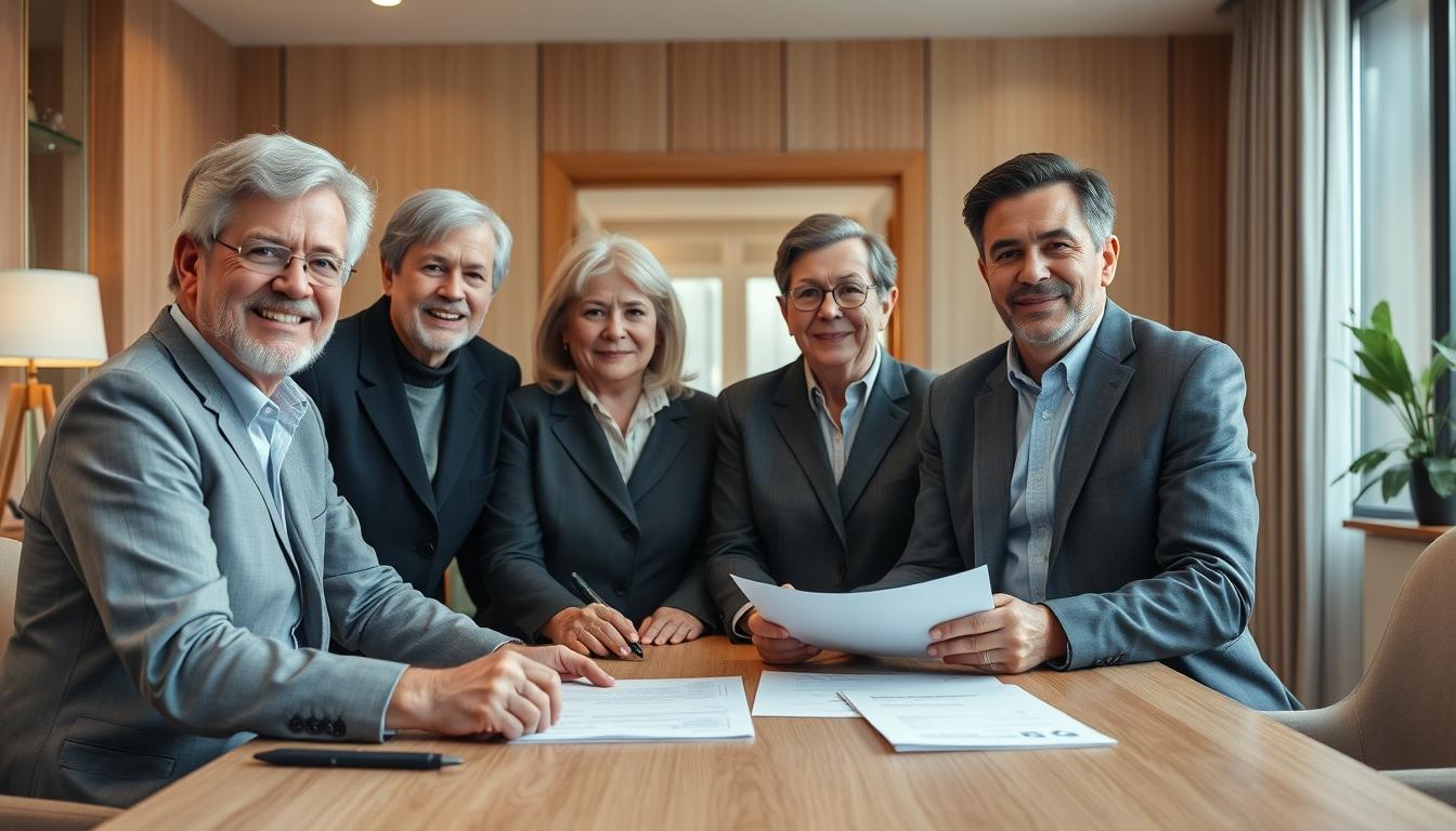 Family elder care planning discussion